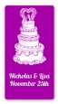Wedding Cake - Custom Rectangle Bridal Shower Sticker/Labels thumbnail