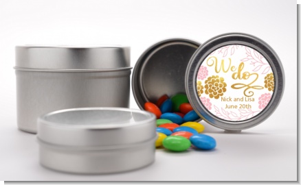 We Do - Custom Bridal Shower Favor Tins