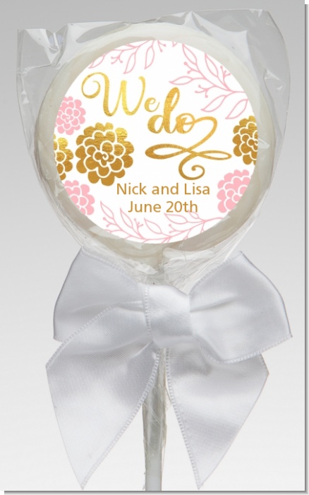We Do - Personalized Bridal Shower Lollipop Favors