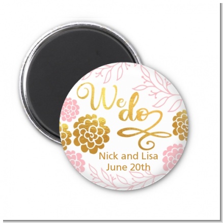 We Do - Personalized Bridal Shower Magnet Favors