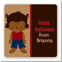 Werewolf - Square Personalized Halloween Sticker Labels