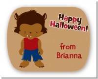 Werewolf - Personalized Halloween Rounded Corner Stickers