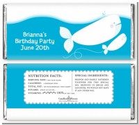 Whale Of A Good Time - Personalized Birthday Party Candy Bar Wrappers