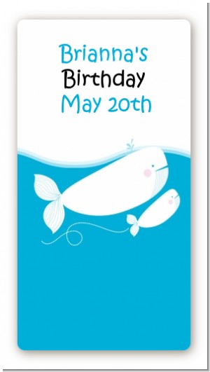 Whale Of A Good Time - Custom Rectangle Birthday Party Sticker/Labels