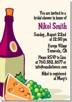 Wine & Cheese - Bridal Shower Invitations