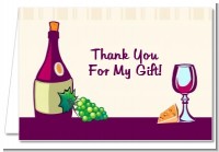 Wine & Cheese - Bridal Shower Thank You Cards