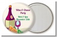 Wine & Cheese - Personalized Bridal Shower Pocket Mirror Favors thumbnail