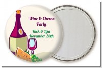 Wine & Cheese - Personalized Bridal Shower Pocket Mirror Favors