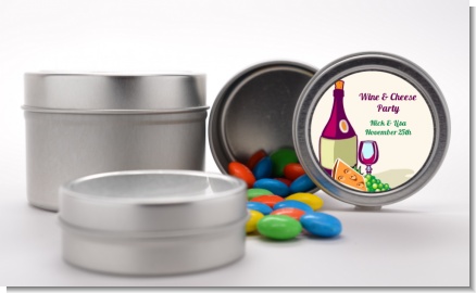 Wine & Cheese - Custom Bridal Shower Favor Tins