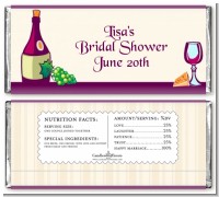 Wine & Cheese - Personalized Bridal Shower Candy Bar Wrappers