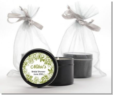 Winery - Bridal Shower Black Candle Tin Favors