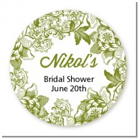 Winery - Round Personalized Bridal Shower Sticker Labels