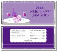 Wine Tasting - Personalized Bridal Shower Candy Bar Wrappers