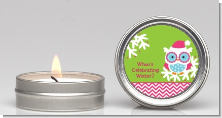 Winter Owl - Christmas Candle Favors