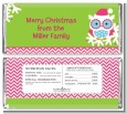 Winter Owl - Personalized Christmas Candy Bar Wrappers thumbnail