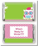 Winter Owl - Personalized Christmas Mini Candy Bar Wrappers