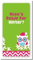 Winter Owl - Custom Rectangle Christmas Sticker/Labels