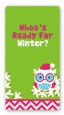 Winter Owl - Custom Rectangle Christmas Sticker/Labels thumbnail
