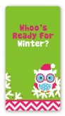 Winter Owl - Custom Rectangle Christmas Sticker/Labels