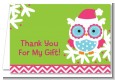 Winter Owl - Christmas Thank You Cards thumbnail