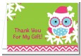 Winter Owl - Christmas Thank You Cards thumbnail