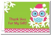 Winter Owl - Christmas Thank You Cards