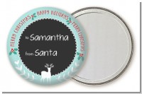 Winter Reindeer - Personalized Christmas Pocket Mirror Favors
