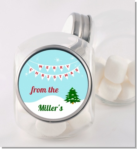 Winter Wonderland - Personalized Christmas Candy Jar