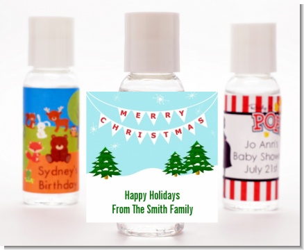 Winter Wonderland - Personalized Christmas Hand Sanitizers Favors