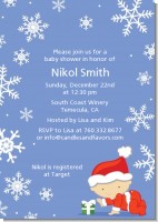 Christmas Baby Snowflakes - Baby Shower Invitations