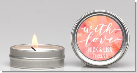 With Love - Bridal Shower Candle Favors