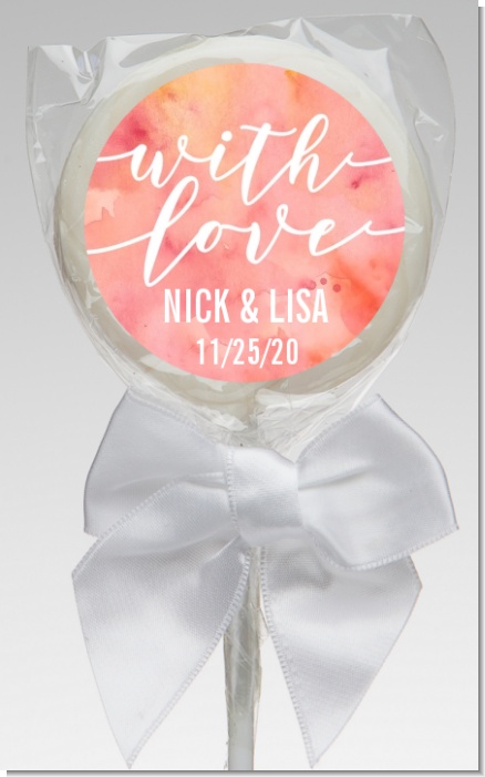 With Love - Personalized Bridal Shower Lollipop Favors