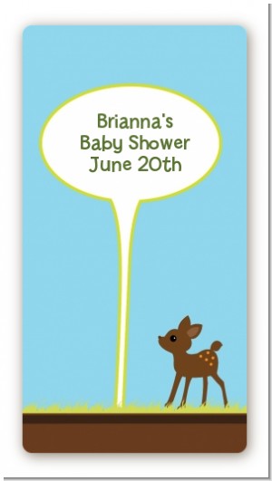 Woodland Forest - Custom Rectangle Baby Shower Sticker/Labels