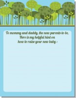 Woodland Forest - Baby Shower Notes of Advice