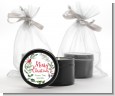 Wreath with Cardinal - Christmas Black Candle Tin Favors thumbnail