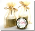 Wreath with Cardinal - Christmas Gold Tin Candle Favors thumbnail
