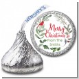 Wreath with Cardinal - Hershey Kiss Christmas Sticker Labels thumbnail