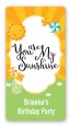 You Are My Sunshine - Custom Rectangle Birthday Party Sticker/Labels thumbnail