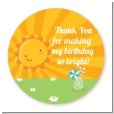 You Are My Sunshine - Round Personalized Birthday Party Sticker Labels