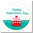 Your So Sweet Cupcake - Round Personalized Valentines Day Sticker Labels thumbnail