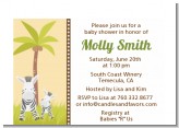 Zebra - Baby Shower Petite Invitations