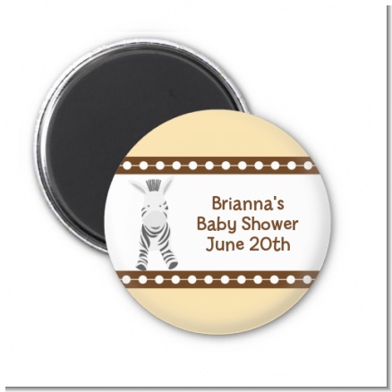 Zebra - Personalized Baby Shower Magnet Favors