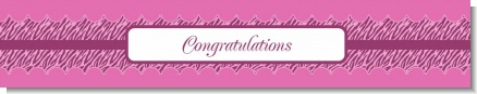 Zebra Print Baby Pink - Personalized Baby Shower Banners