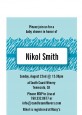 Zebra Print Blue - Baby Shower Petite Invitations thumbnail