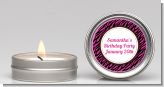 Zebra Print Pink & Black - Birthday Party Candle Favors