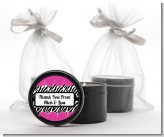 Zebra Print Pink - Birthday Party Black Candle Tin Favors