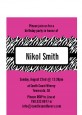 Zebra Print Pink - Birthday Party Petite Invitations thumbnail