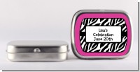 Zebra Print Pink - Personalized Birthday Party Mint Tins