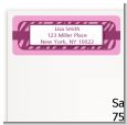 Zebra Print Baby Pink - Baby Shower Return Address Labels thumbnail