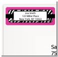 Zebra Print Pink - Birthday Party Return Address Labels thumbnail